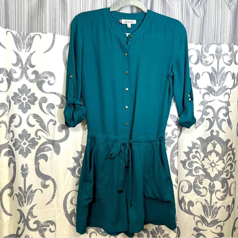 EUC‎ Jennifer Lopez Teal Romper Size 6